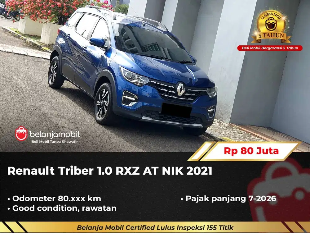 [ GARANSI 5TH ] Renault Triber 1.0 RXZ AT 2021/2022