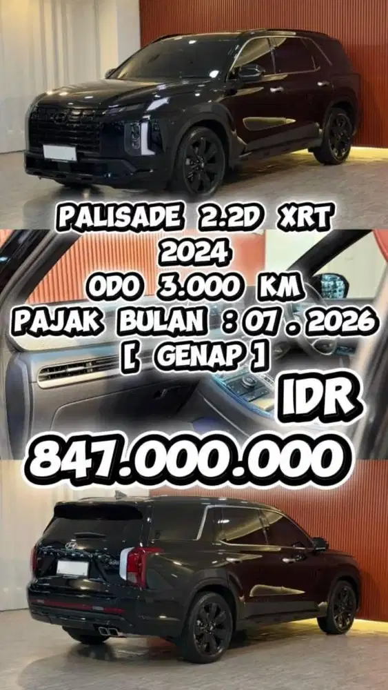 [ KM 3.000 ] HYUNDAI PALISADE XRT SIGNATURE 2024 SIAP LANGSUNG PAKAI