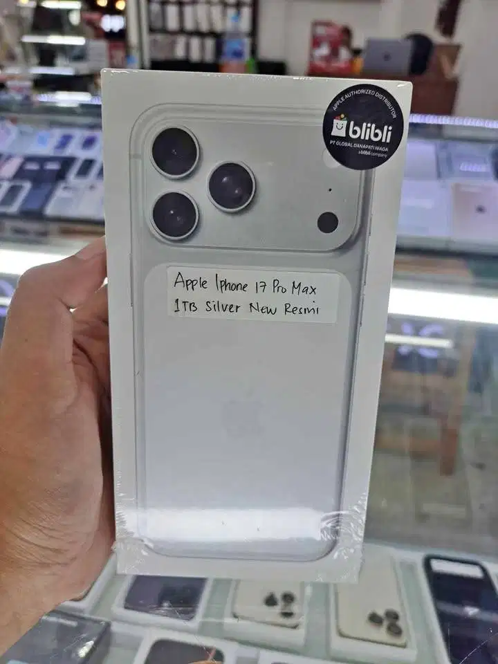IPhone 17 Pro Max 1TB Silver New Segel Box Garansi Resmi Indonesia