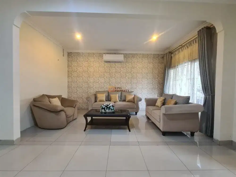 Dekat RSPI & Lippo Mall Puri, Disewakan Rumah 239m2 Puri Mansion Furnished, Fasilitas Kolam Renang, Kids Playground, Basket Court, Tennis Court, Club