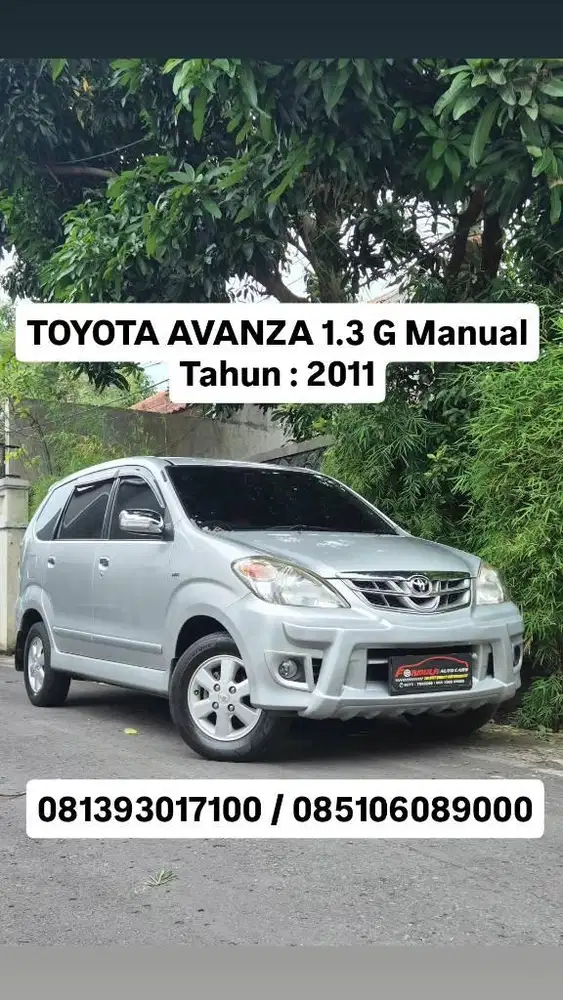 TOYOTA AVANZA 1.3 G Manual
Tahun : 2011,plat Aad