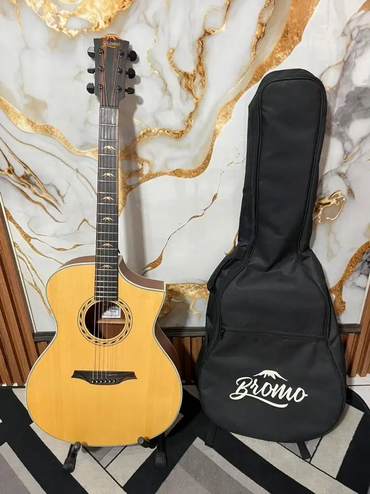 Gitar akustik elektrik bromo baa4c upgrade preamp