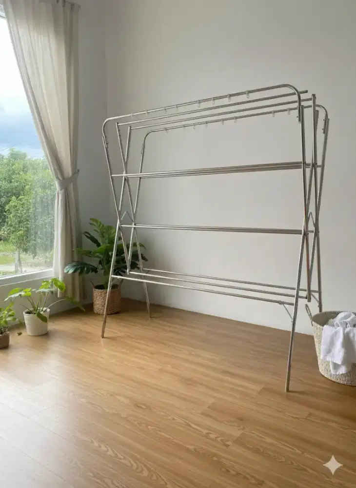 Jemuran baju stainless anti karat, tahan lama