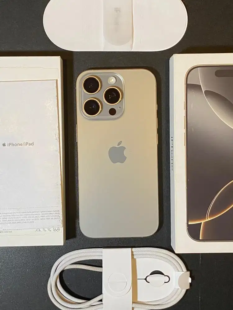 iPhone 16 Pro 128gb iBox, Garansi on (9 Mei 2026), No minus, Full set