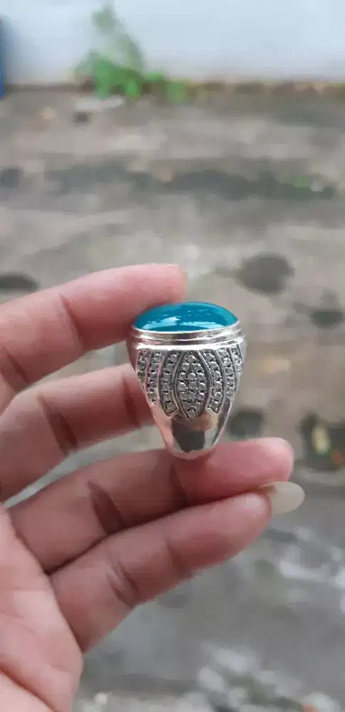 Batu bacan ring perak