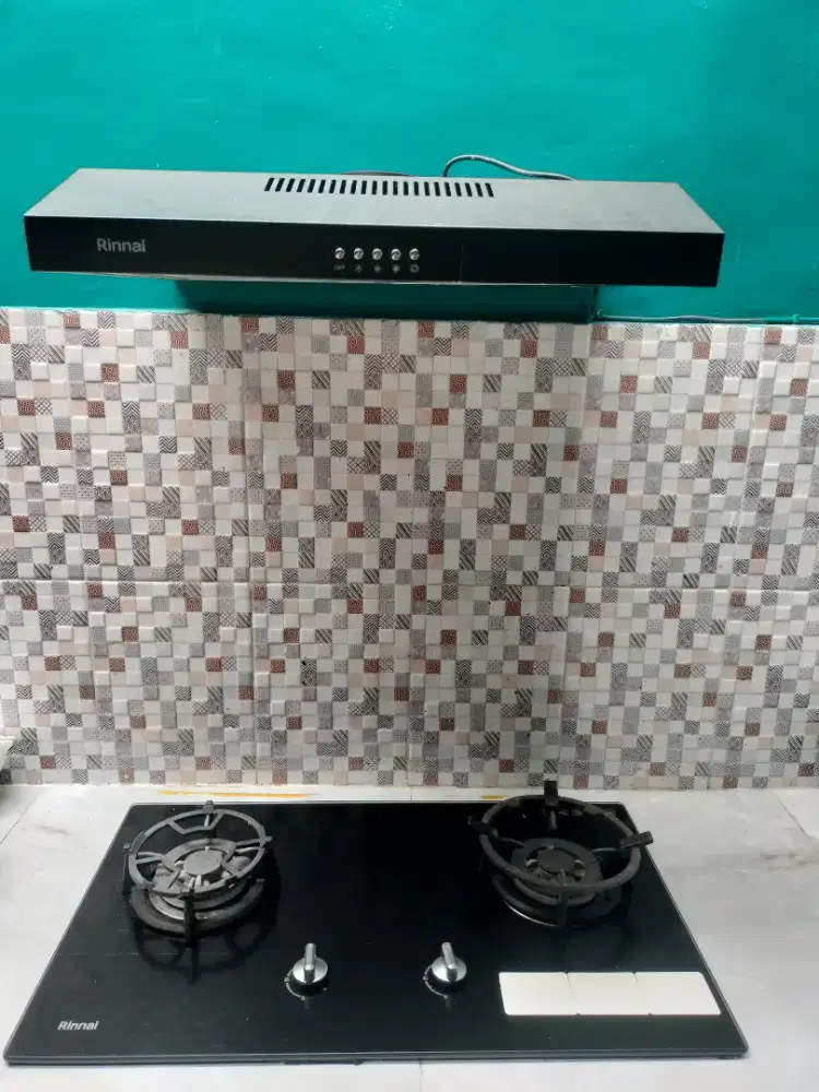 Kompor tanam Rinnai + Cooker Hood