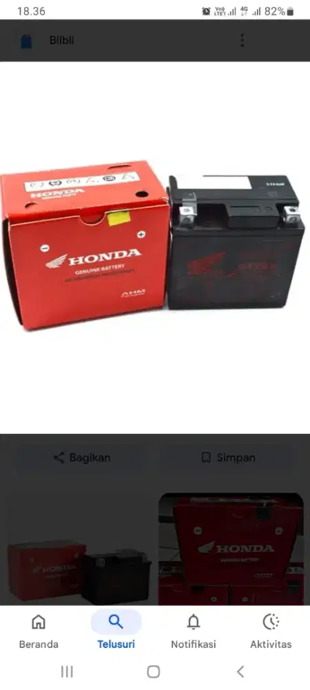Jual aki honda ori