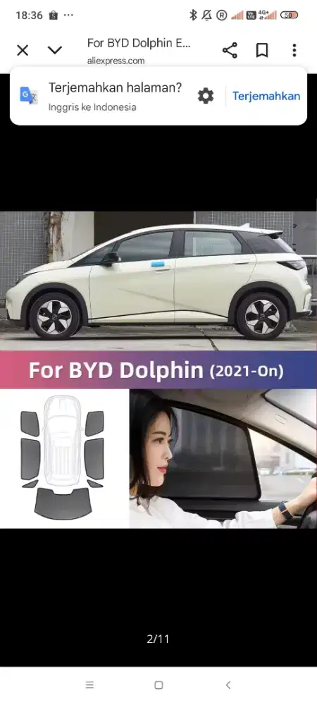 Window sunshade tutup jendela private BYD ATTO 1 PREMIUM