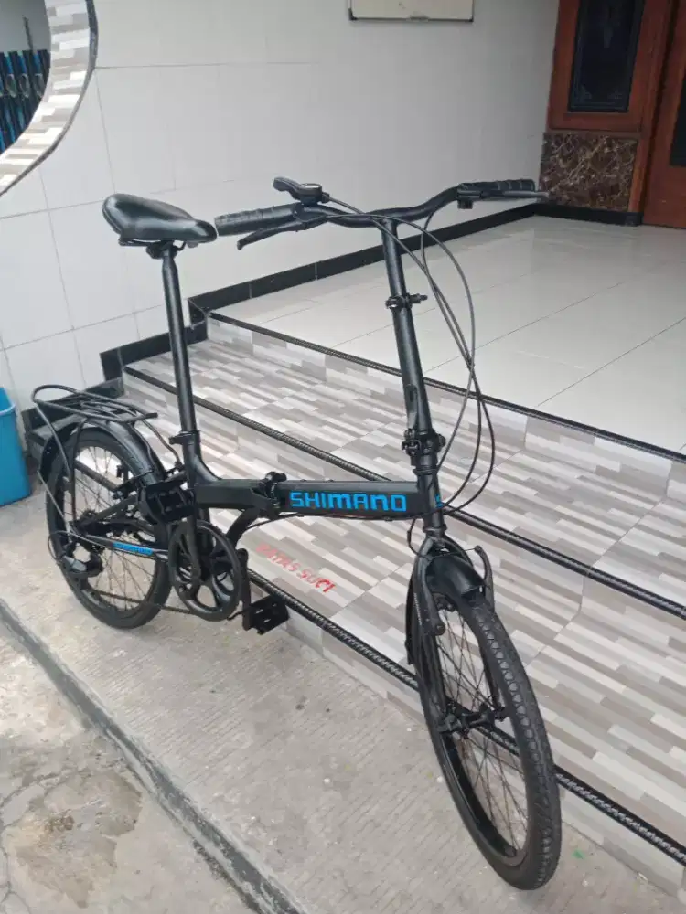 Sepeda Lipat BASIC AMR FRAME LURUS 6 SPEED CUSTOM BAGUS UK20 SIAP PAKE