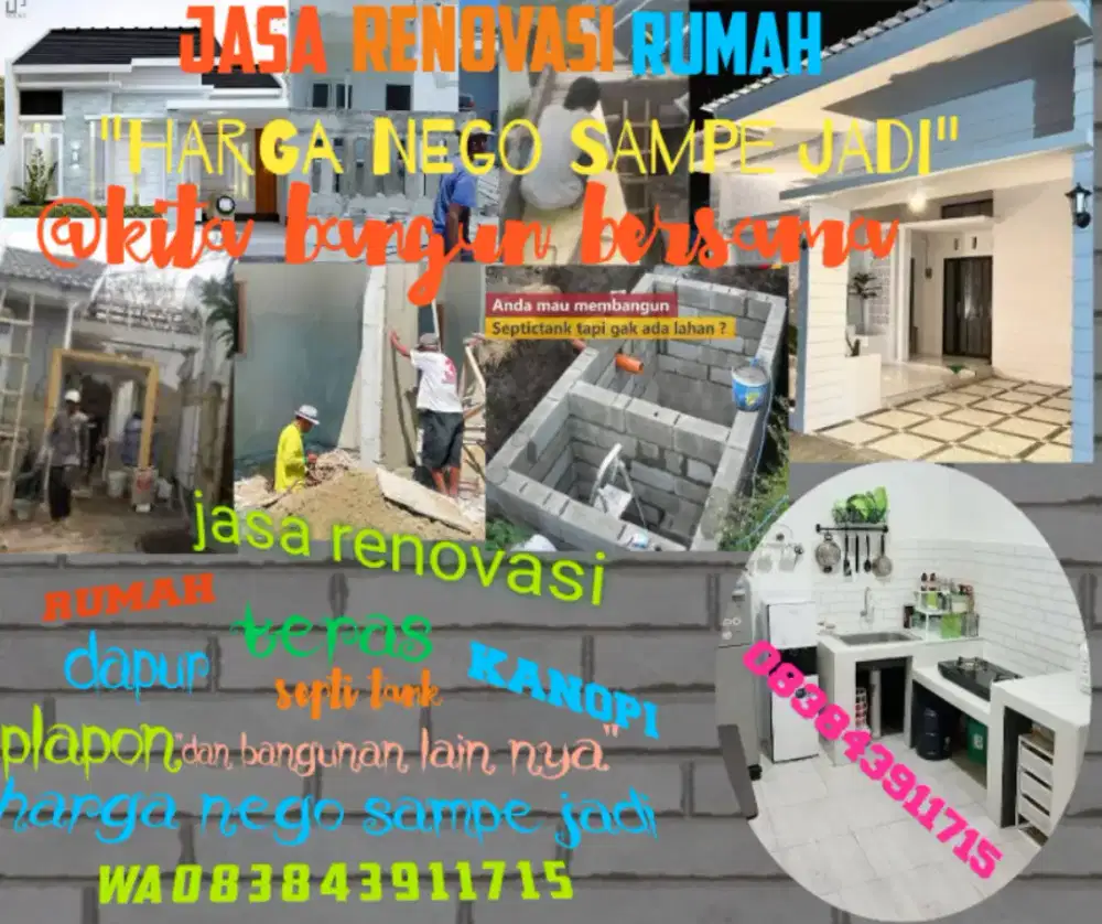 Jasa renovasi rumah dan gali sepiteng  dll