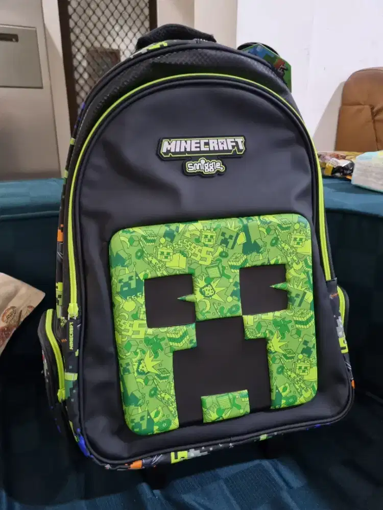 Smiggle Original Anak trolley tas sekolah anak troli