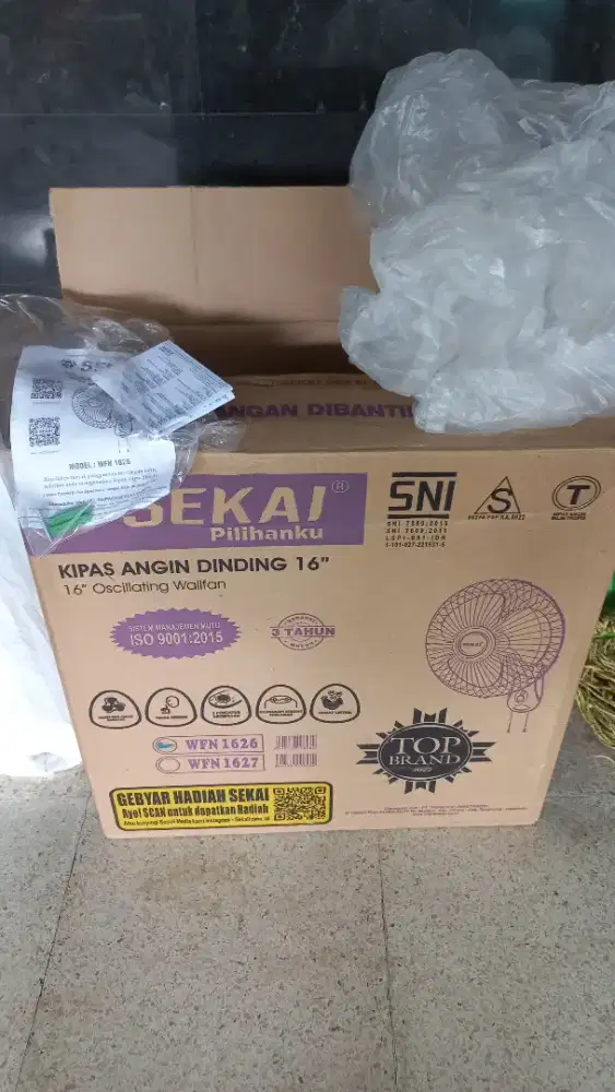 Kipas Angin Sekai 16 (40cm) dinding 50W seperti baru