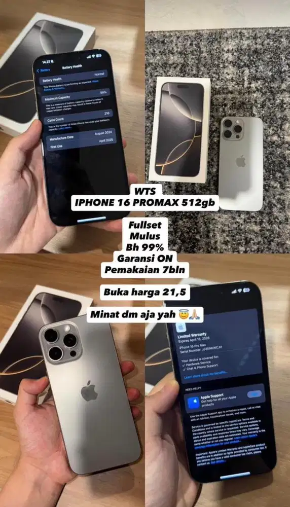 Iphone 16promax 512GB