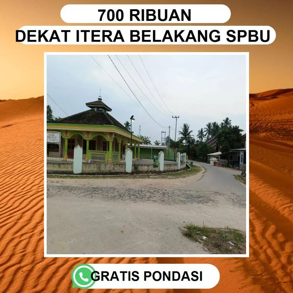 TANAH MURAH DEKAT KAMPUS ITERADAN DEKAT JALAN UTAMA DESA