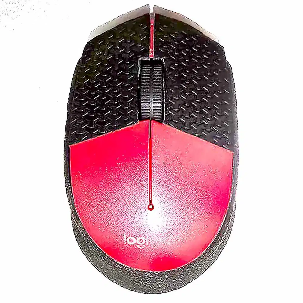 251118F Logitech Ergonomic M331 Silent Plus Red Original Logi Wireless