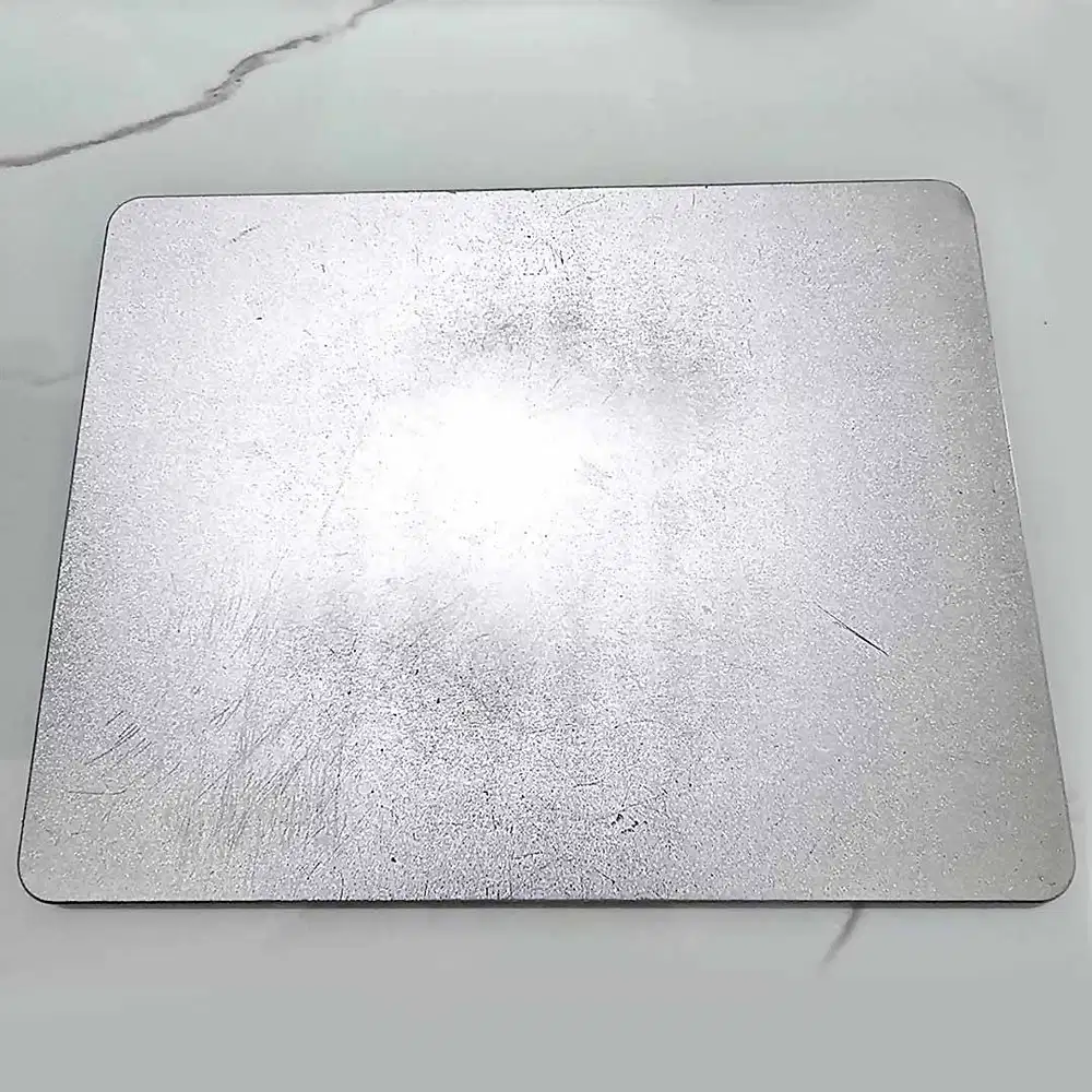 251118J Alluminium Alloy Metal Mouse Pad 240mm x 180mm x 3mm Rubber Bo