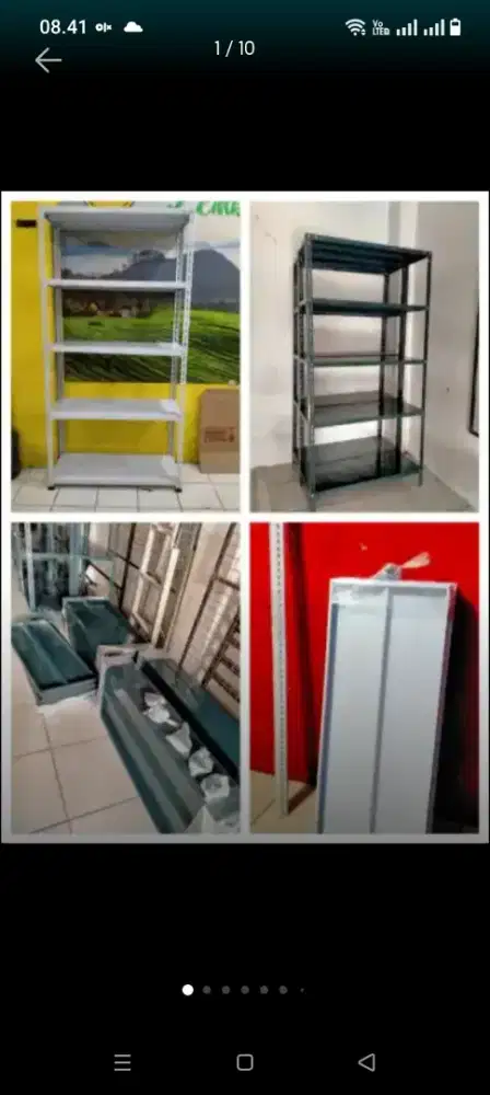 RAK BESI SIKU LUBANG SIAP KIRIM DAN COD