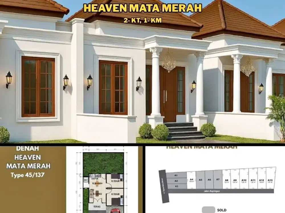 Dijual Rumah Heaven Mata Merah Palembang