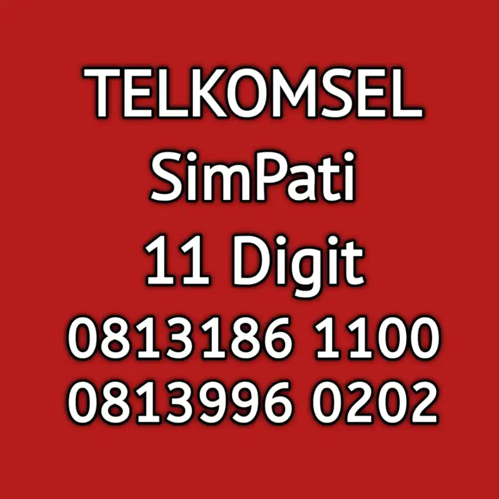nomor cantik telkomsel simpati 11 digit angka cantik