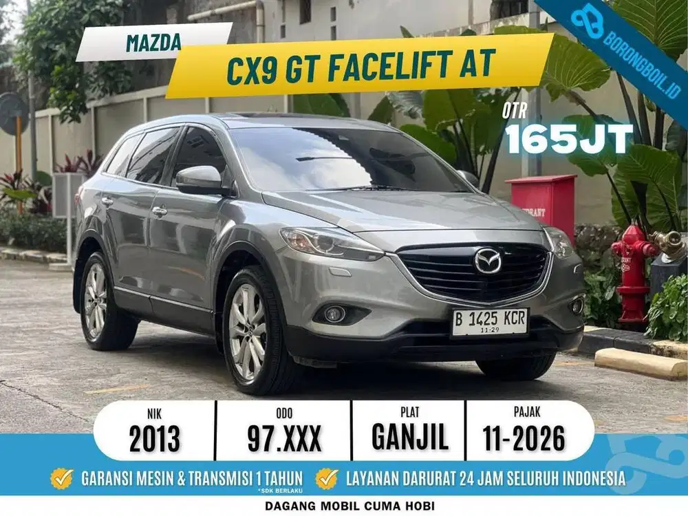 Mazda CX9 3.7 V6 AT 2013 Silver metalik