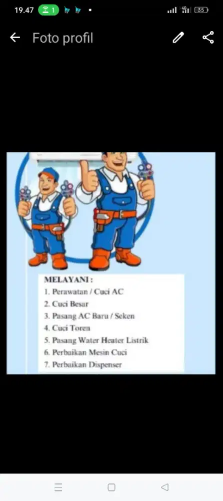 Terima jasa perbaikan,pemasangan, cuci toren dll