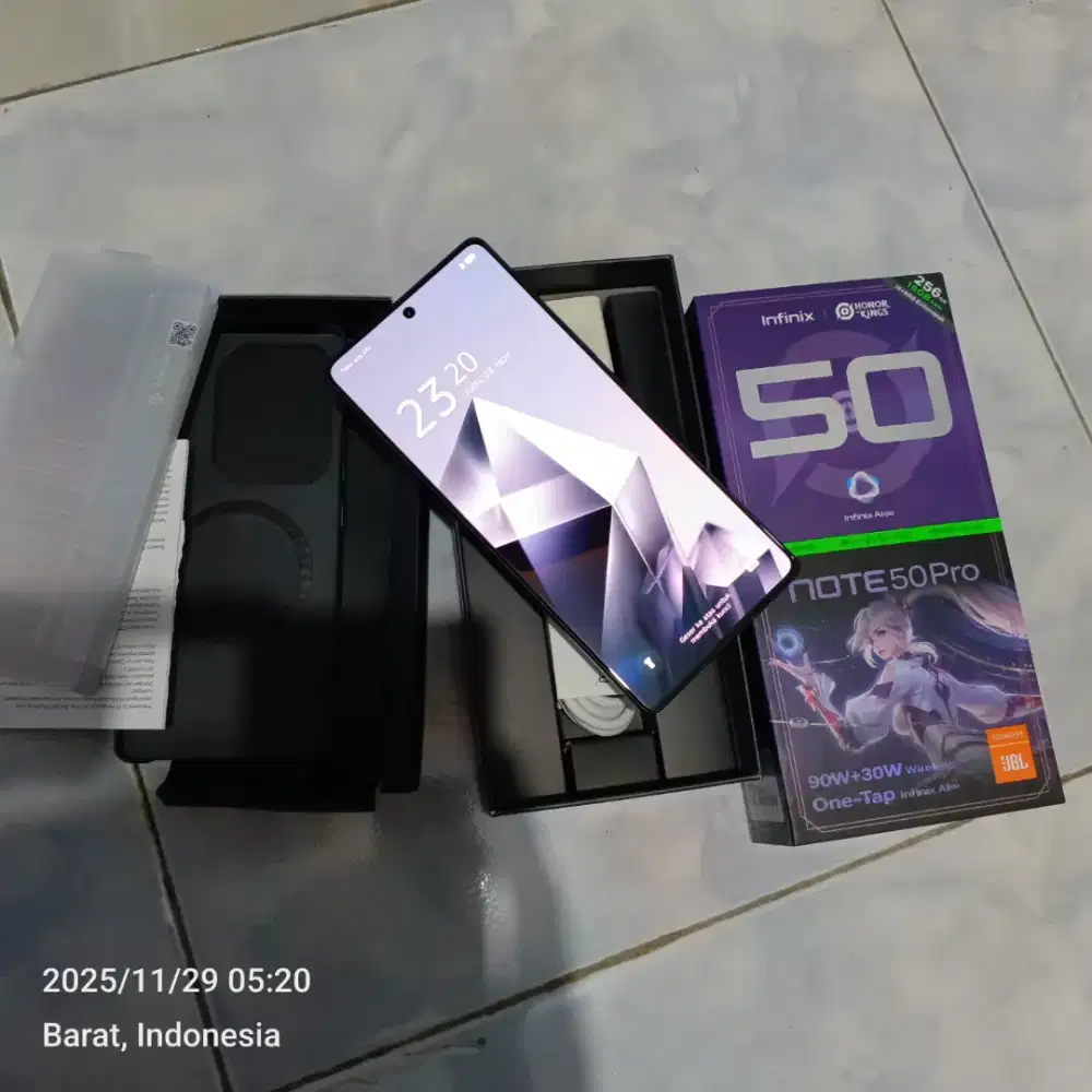 Infinix Note 50 Pro Purple 8/256gb Mulus Fullset