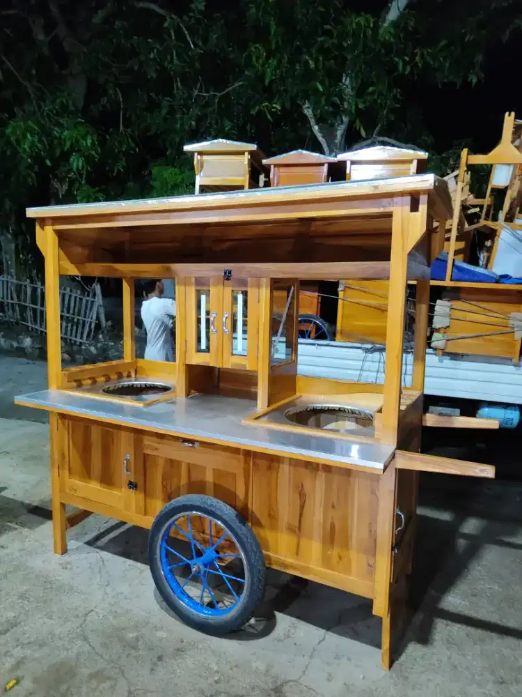 Gerobak Angkringan Bakso Mie Ayam PeceL Bubur Sate Martabak Ronde dlL