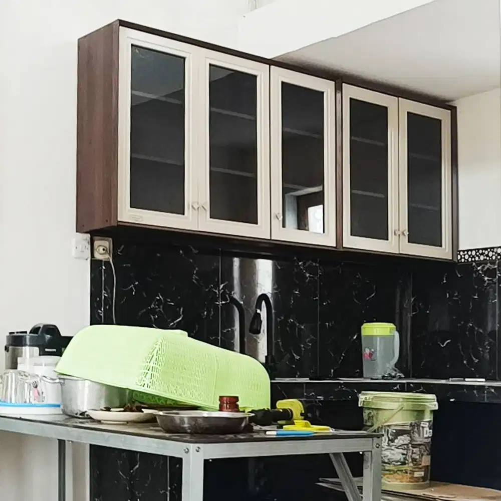 LEMARI DAPUR GANTUNG PINTU KACA (KITCHEN SET SET)