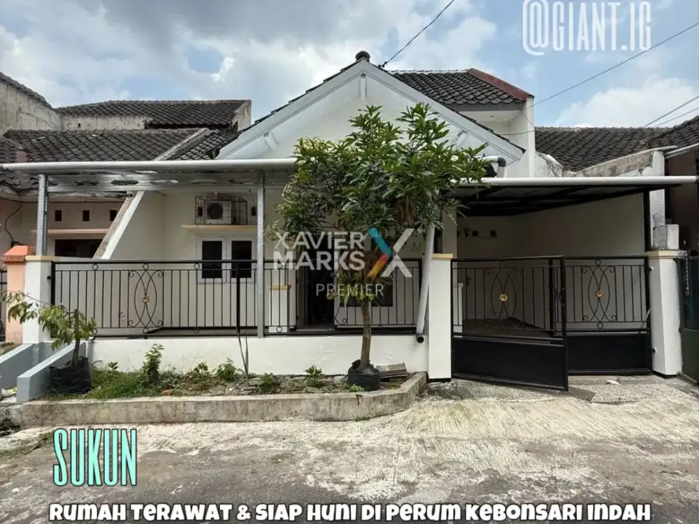 Rumah siap huni di perumahan Kebonsari Indah Sukun Malang