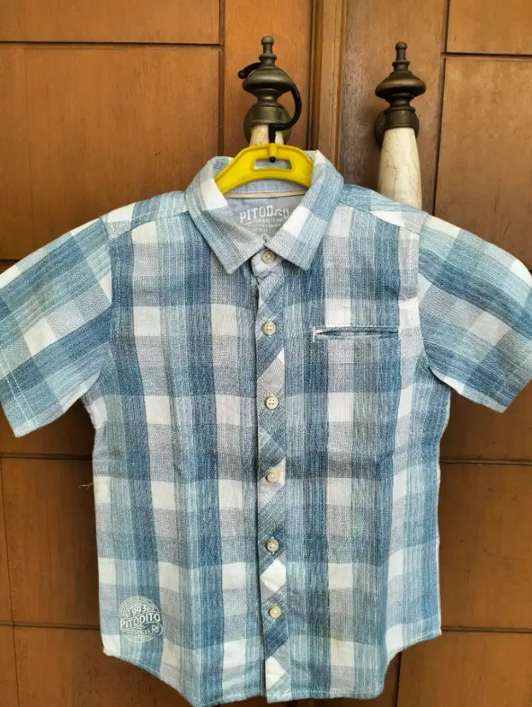 PRELOVED Kemeja anak laki PITO DITO 6 tahun Like new