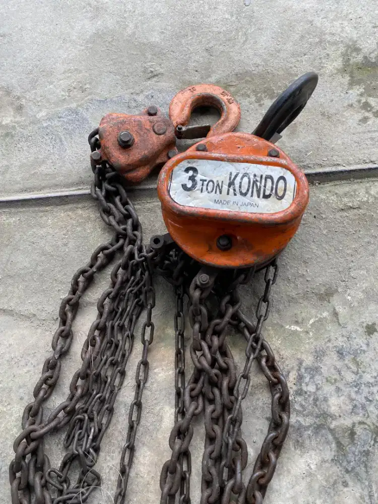 CHAINBLOCK KATROL 3 TON KONDO CHAINBLOCK KONDO 3 TON BEKAS