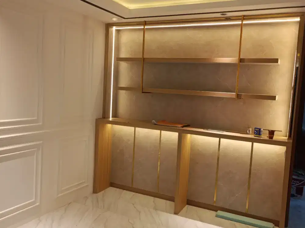 Partisi hpl dinding minimalis