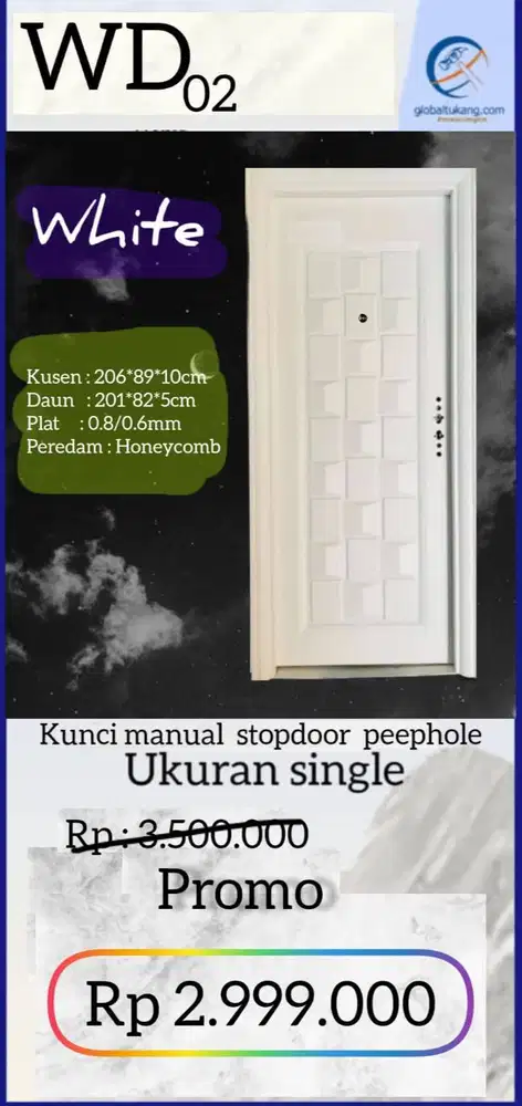 Jual Pintu baja tampilan Stylish kota Padang