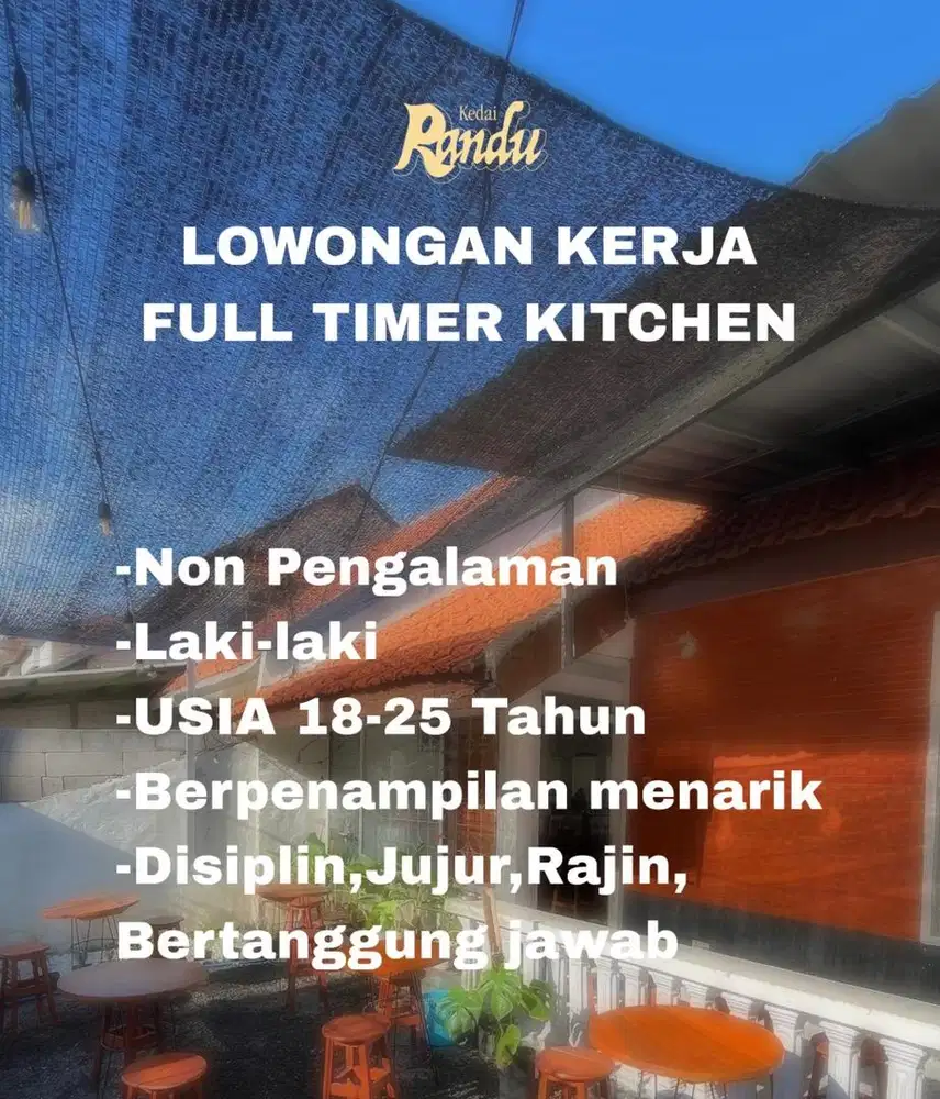 Lowongan Kerja Crew Kitchen