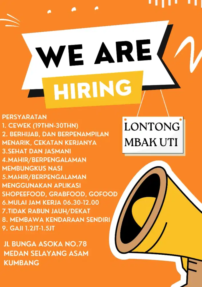 Lowongan kerja Lontong Mbak Uti