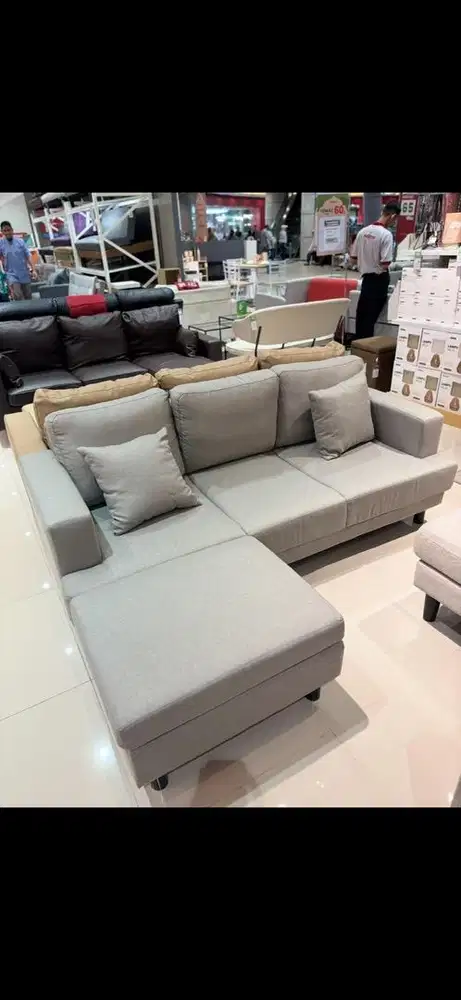 SOFA SUDUT L BAHAN FABRIC