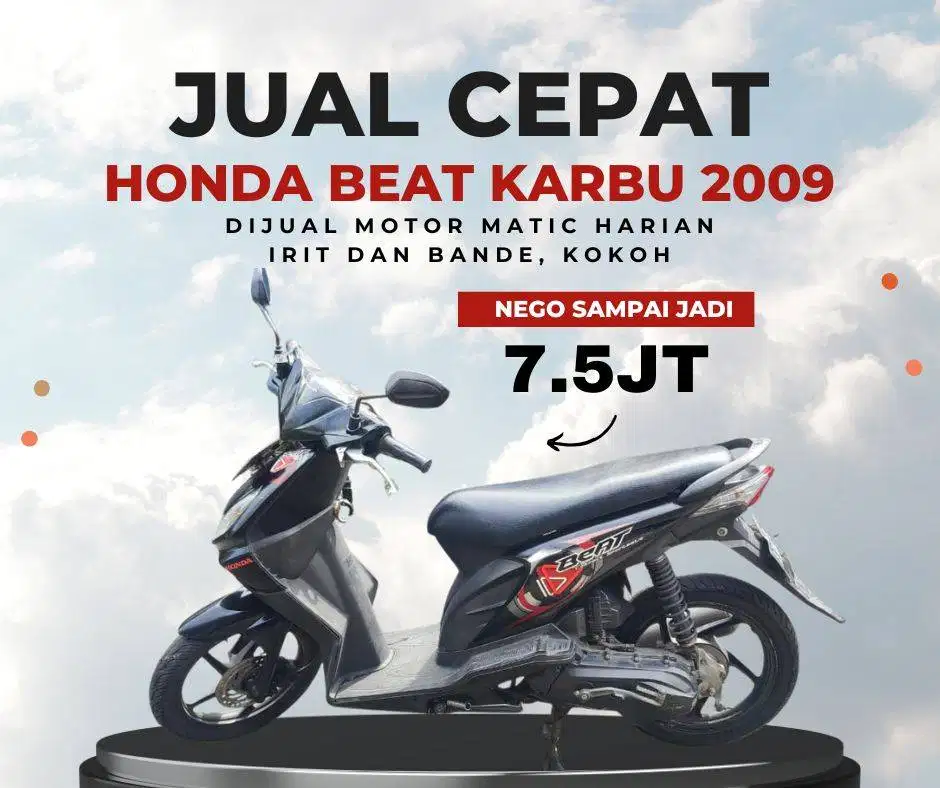 Jual Cepat Beat Karbu 2009 JOGJA plat AB