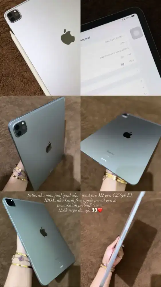 DI JUAL IPAD PRO M2 GEN 4/11 inc/256GB/ EX IBOX