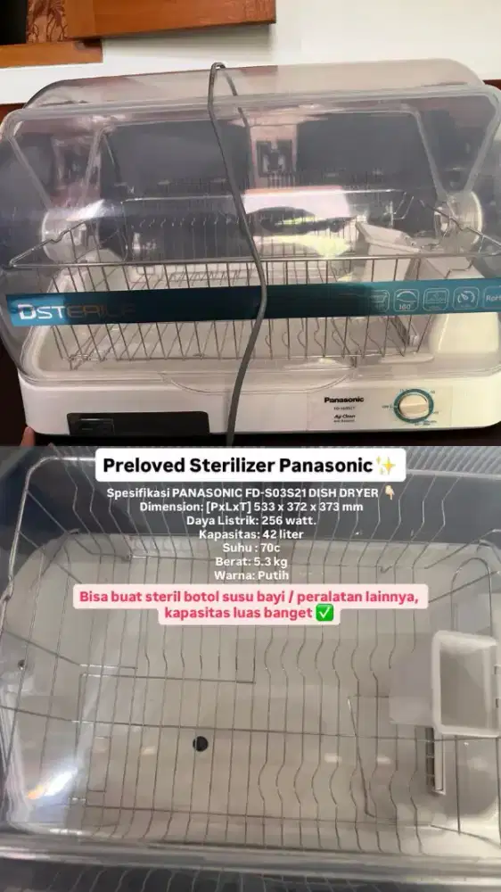 Sterilizer Panasonic Second Gress