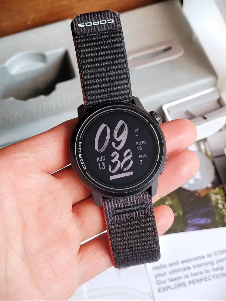 Coros Pace 3 Black Nylon Garansi Resmi Mulus Like New Fullset Original