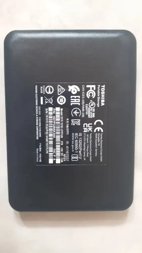 Hard Disk Hardisk External Toshiba 2TB