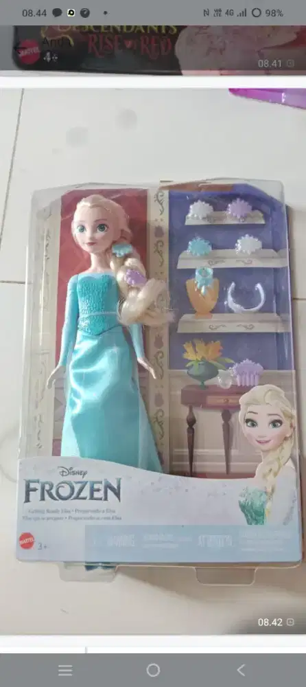 Boneka frozen baju biru muda hmd 56