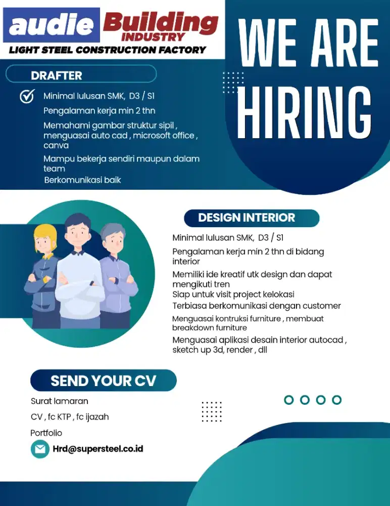 Lowongan Kerja Drafter Struktur dan Interior Design Segera Dibutuhkan!