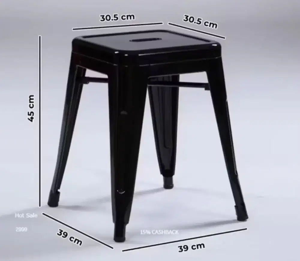 Kursi Bar besi 2 pcs ukuran kecil
