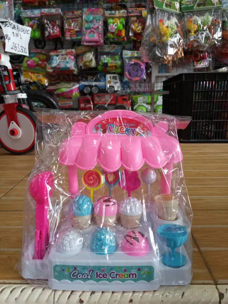mainan anak mesin ice cream baterai