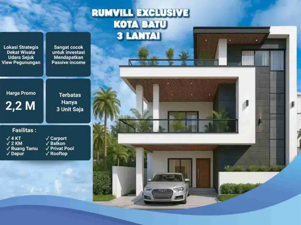 vila murah poros jalan kota batu