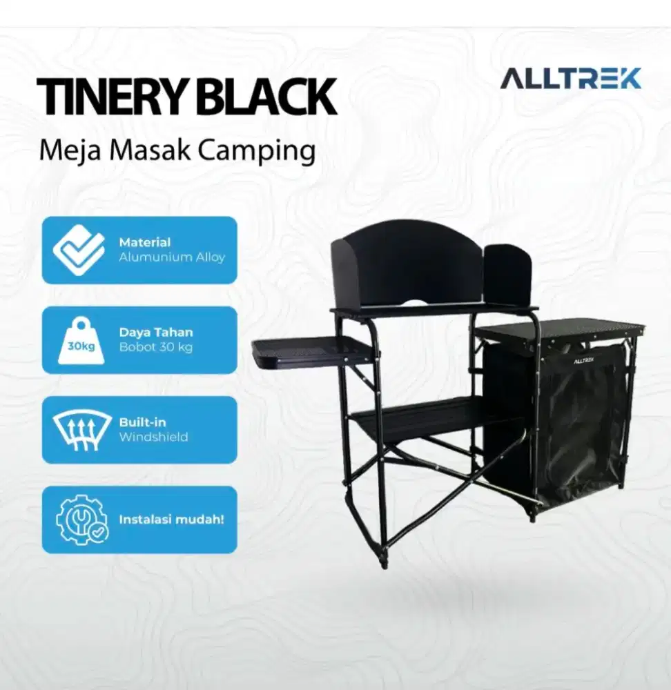 Alltrek meja masak camping portable