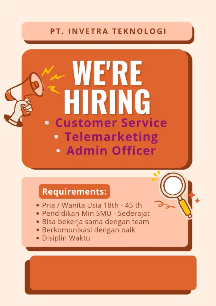 Customer service & admin