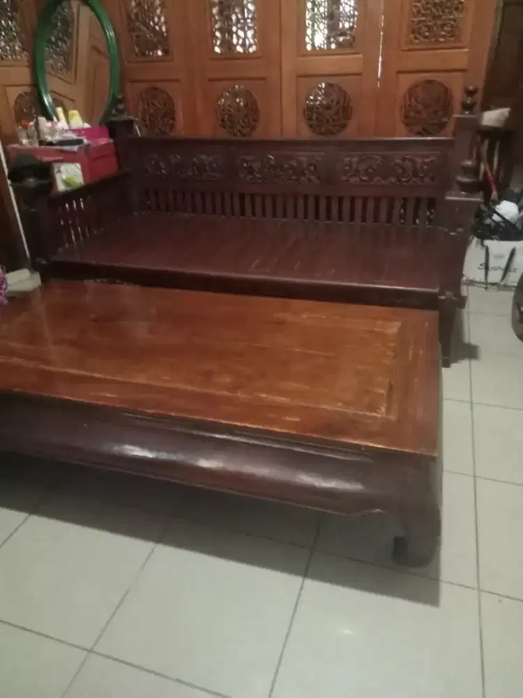 kursi bale- bale dan meja jati