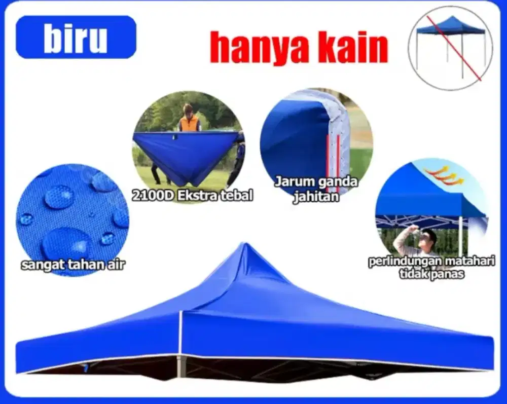 Tenda 2x2 meter, ga jadi dipakai